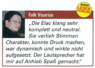 ELAC FS 249 - AUDIO (Germany) review - Kommentar - Audio LESER FORUM